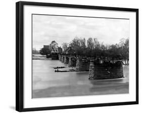 Richmond, VA, Ruins of Mayo's Bridge, Civil War-Lantern Press-Framed Art Print