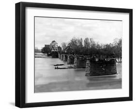 Richmond, VA, Ruins of Mayo's Bridge, Civil War-Lantern Press-Framed Art Print