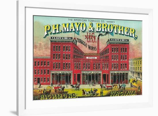 Richmond, Virginia, P.H. Mayo and Brother US Navy Brand Tobacco Label-Lantern Press-Framed Premium Giclee Print