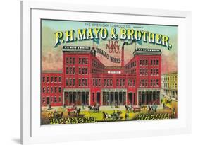 Richmond, Virginia, P.H. Mayo and Brother US Navy Brand Tobacco Label-Lantern Press-Framed Premium Giclee Print