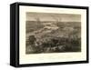 Richmond, Virginia - Panoramic Map-Lantern Press-Framed Stretched Canvas