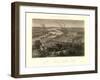 Richmond, Virginia - Panoramic Map-Lantern Press-Framed Art Print