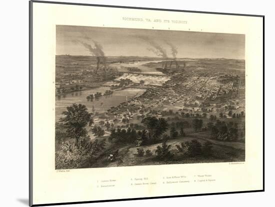 Richmond, Virginia - Panoramic Map-Lantern Press-Mounted Art Print