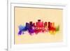 Richmond, Virginia - Skyline Abstract-Lantern Press-Framed Premium Giclee Print