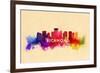 Richmond, Virginia - Skyline Abstract-Lantern Press-Framed Premium Giclee Print