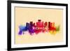 Richmond, Virginia - Skyline Abstract-Lantern Press-Framed Premium Giclee Print