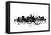 Richmond Virginia Skyline BG 1-Marlene Watson-Framed Stretched Canvas