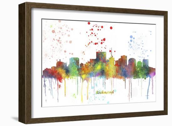 Richmond Virginia Skyline MCLR 1-Marlene Watson-Framed Giclee Print