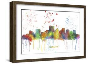 Richmond Virginia Skyline MCLR 1-Marlene Watson-Framed Giclee Print