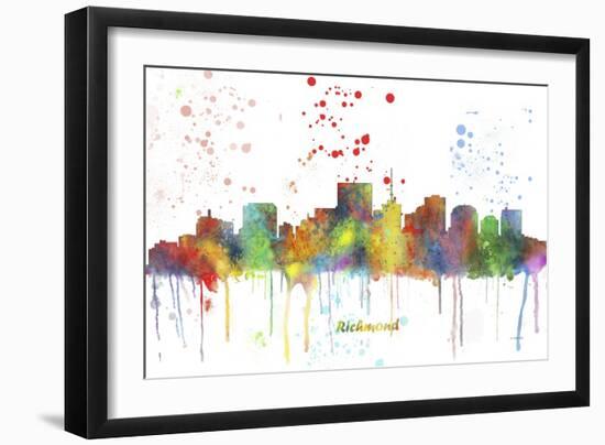 Richmond Virginia Skyline MCLR 1-Marlene Watson-Framed Giclee Print