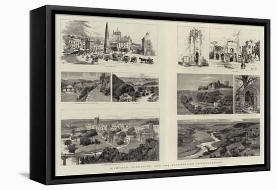 Richmond, Yorkshire, and the Surrounding Neighbourhood-null-Framed Stretched Canvas