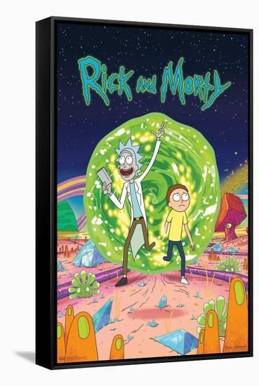 Rick And Morty - Cover-Trends International-Framed Stretched Canvas