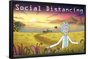 Rick And Morty - Social Distancing-Trends International-Framed Poster