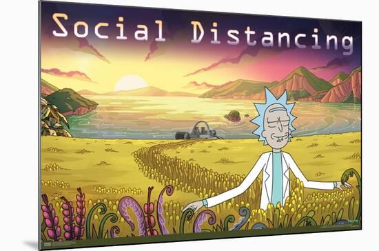 Rick And Morty - Social Distancing-Trends International-Mounted Poster