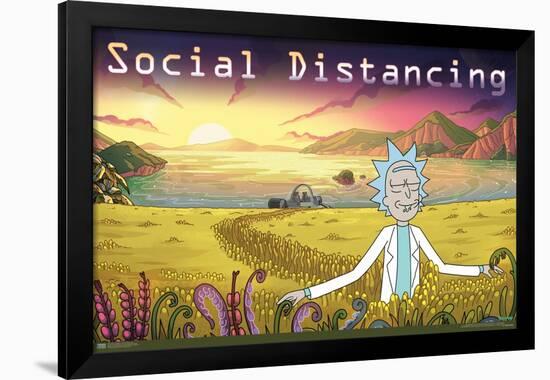 Rick And Morty - Social Distancing-Trends International-Framed Poster