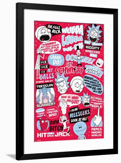 Rick & Morty - Quotes-null-Framed Poster