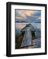 Rickety Island Dock on Saturna Island in British Columbia Canada.-James Wheeler-Framed Photographic Print