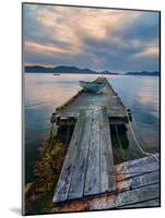 Rickety Island Dock on Saturna Island in British Columbia Canada.-James Wheeler-Mounted Photographic Print