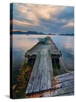 Rickety Island Dock on Saturna Island in British Columbia Canada.-James Wheeler-Stretched Canvas