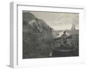 Ricking the reed-Peter Henry Emerson-Framed Giclee Print