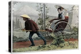 Rickshaw, Carriage of Japan, C1890-Charles Gillot-Stretched Canvas