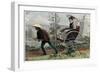 Rickshaw, Carriage of Japan, C1890-Charles Gillot-Framed Giclee Print