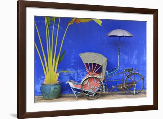 Rickshaw in Cheong Fatt Tze Mansion, Georgetown, Penang Island, Malaysia, Southeast Asia, Asia-Richard Cummins-Framed Photographic Print