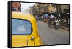 Rickshaw on the Street, Kolkata (Calcutta), West Bengal, India, Asia-Bruno Morandi-Framed Stretched Canvas