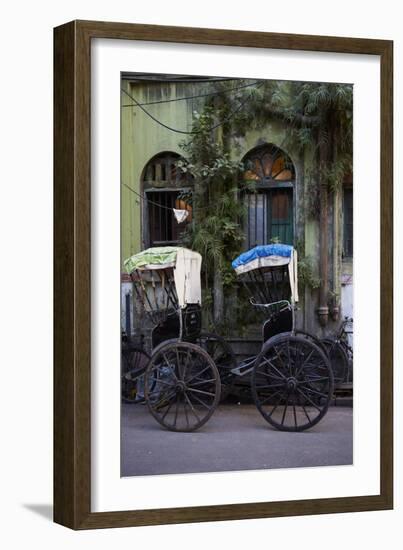 Rickshaw on the Street, Kolkata (Calcutta), West Bengal, India, Asia-Bruno Morandi-Framed Photographic Print