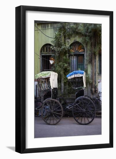 Rickshaw on the Street, Kolkata (Calcutta), West Bengal, India, Asia-Bruno Morandi-Framed Photographic Print