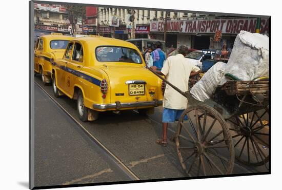 Rickshaw on the Street, Kolkata, West Bengal, India, Asia-Bruno Morandi-Mounted Photographic Print