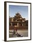 Rickshaw Rider Resting Outside the Ornate Albert Hall Museum in the City of Jaipur, India-Martin Child-Framed Photographic Print