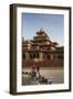 Rickshaw Rider Resting Outside the Ornate Albert Hall Museum in the City of Jaipur, India-Martin Child-Framed Photographic Print