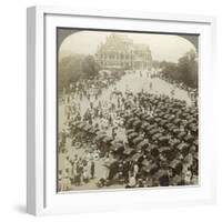 Rickshaws before Christ Church, Simla, India, June 1902-Underwood & Underwood-Framed Photographic Print