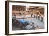 Rickshaws in Durbar Square, UNESCO World Heritage Site, Kathmandu, Nepal, Asia-Ian Trower-Framed Photographic Print