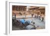 Rickshaws in Durbar Square, UNESCO World Heritage Site, Kathmandu, Nepal, Asia-Ian Trower-Framed Photographic Print