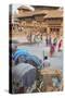 Rickshaws in Durbar Square, UNESCO World Heritage Site, Kathmandu, Nepal, Asia-Ian Trower-Stretched Canvas