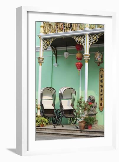 Rickshaws in Pinang Peranakan Mansion, Georgetown, Penang Island, Malaysia, Southeast Asia, Asia-Richard Cummins-Framed Photographic Print