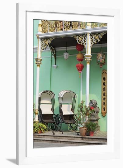 Rickshaws in Pinang Peranakan Mansion, Georgetown, Penang Island, Malaysia, Southeast Asia, Asia-Richard Cummins-Framed Photographic Print