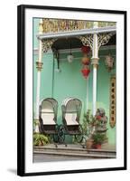 Rickshaws in Pinang Peranakan Mansion, Georgetown, Penang Island, Malaysia, Southeast Asia, Asia-Richard Cummins-Framed Photographic Print