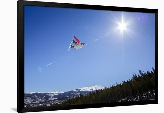 Ricky Bates Riding The Park At Breckenridge Mountain, Colorado, March 2014-Louis Arevalo-Framed Photographic Print