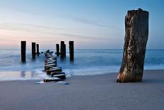 Groyne on Shore in the Evening.-RicoK-Photographic Print