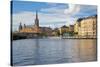 Riddarholmen with Spire of Riddarholmskyrkan (Riddarholmen Church), Stockholm, Sweden-Frank Fell-Stretched Canvas