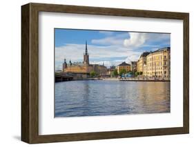 Riddarholmen with Spire of Riddarholmskyrkan (Riddarholmen Church), Stockholm, Sweden-Frank Fell-Framed Photographic Print