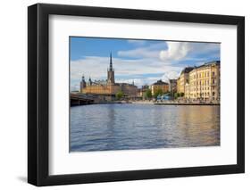 Riddarholmen with Spire of Riddarholmskyrkan (Riddarholmen Church), Stockholm, Sweden-Frank Fell-Framed Photographic Print