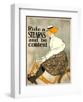 Ride a Stearns and Be Content by Edward Penfield-null-Framed Giclee Print
