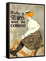 Ride a Stearns and Be Content by Edward Penfield-null-Framed Stretched Canvas