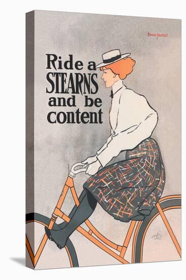 Ride a Stearns and Be Content-Edward Penfield-Stretched Canvas