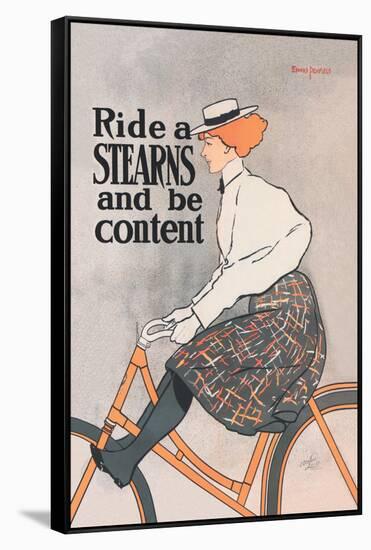 Ride a Stearns and Be Content-Edward Penfield-Framed Stretched Canvas