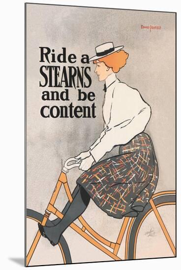 Ride a Stearns and Be Content-Edward Penfield-Mounted Art Print